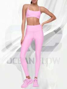 High-Waist Airlift Legging - Candy Heart Pink - View 3