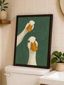 1pc DJ Cat Vinyl Turntable Music Poster,Vintage Goose Duo Poster, Animal Wall Art,Festival Gift,Suitable For Bedroom,Living Room,Kitchen,Wall Arts,Wall Decor,Home Decor,Room Decor, Canvas Wall Art, Posters, Wall Art With Frame, Optional Frame ﻿ ﻿ - A - View 4