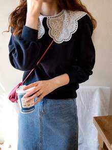 Detachable Collar, Versatile Peter Pan Collar, Fake Collar, Ruffled Collar, Lace Collar Decoration For Women - Multicolor - View 9