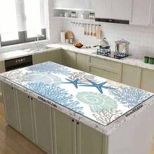 1pc Dish Drying Mat, Coffee Machine Mat, Absorbent Pad With Starfish And Seashell Pattern In Ocean Style, Multipurpose Drainage Mat For Dining Table And Cafe, Home Gift, Desktop Decor - XYLSD-178 - View 8