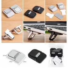 2个铝合金笔记本电脑支架，隐形支架，迷你通用增高架，平板电脑散热支架，型号：QX-J100-1 - 查看 10