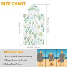 1 chiếc khăn tắm biển có mũ trùm đầu siêu mềm in hình cây xương rồng, áo choàng tắm biển, khăn tắm biển cỡ lớn dễ thương, khăn tắm hồ bơi hoạt hình, quà tặng sinh nhật, chăn đi biển sợi nhỏ siêu thấm hút. - phong cách3 - Xem 4