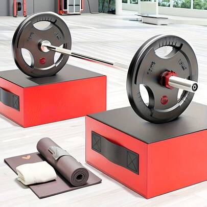 1pc Thick & High Elastic Barbell Shock Absorbing Mat | Gym Squat Deadlift Platform Anti-Crush Cushion | Professional Soundproof Noise Reduction Fitness Equipment