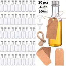 Bộ 30 chai mini, dung tích 0.85oz, 1.7oz, 3.3oz và 5oz, chất liệu nhựa có nắp đậy, kèm 2 phễu rót chất lỏng và nhãn màu kaki. Bộ sản phẩm gồm các chai rượu vang mini, chai tương ớt, chai rượu mạnh nhỏ và chai nước ép mini. - Mũ bạc - Xem 11