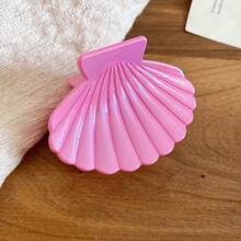 1pc Acrylic Crinkle Shell Fashion Minimalist Hair Claw (Hair Claw) Summer Hair Accessories Beach Claw Clips Vacay Hair Clips - Màu vàng - Một kích cỡ - Xem 4