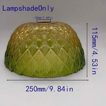 直径 9.84 英寸复古玻璃吊灯灯罩，渐变绿色，E26-E27 灯座，适用于餐厅、厨房、岛台、客厅、卧室、走廊、咖啡厅、酒吧、酒店装饰。