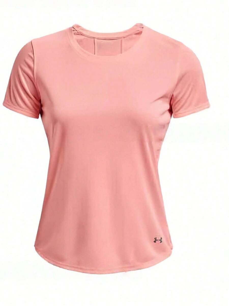 Under Armour STRIDE 2.0 女式透气速干运动T恤、跑步、健身训练上衣 - 淺粉色 - 查看 1