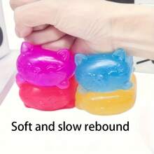 A Random Color Cute Lying Cat Squishy Toy, Soft And Slow-Rebound Stretchable Toy, Beautiful And Portable, Ideal For Birthday Parties And Holiday Gifts, Classroom Prizes, Mischievous Cat Design, Easter, Valentine's Day, And Other Holiday Gifts. - 藍貓 - 查看 9