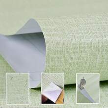Thickened Linen-Like Self-Adhesive Wallpaper, PVC Waterproof Removable Sticker, Modern Minimalist Style For Bedroom, Living Room, Hotel, Tabletop, Furniture, Sofa, Headboard Decor, Multiple Colors Available - Solid Color - View 7