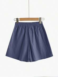 ITOOLIN Casual Linen Shorts Women Gym Workout Shorts Short Pants High Waisted Black Ladies Short Femme Women Shorts Sport Femme - 玫瑰粉 - 查看 9