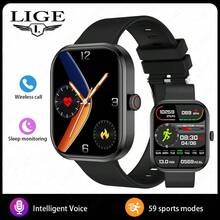 LIGE Nuevo reloj inteligente con talla grande de 100 modos deportivos, pronóstico del tiempo, recordatorio de llamadas, recordatorio de sedentarismo, reproducción de música y otras funciones multifuncionales, de moda y adecuado para hombres y mujeres - Ver 15