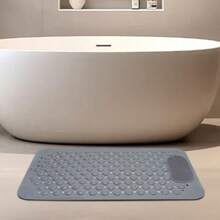 Bath Tub Hower Mat 27x14 Inch Non Lip Bathtub Mat With Ucn Cup Anti Lip Hower Mat With Drain Hole Ucn Cup Hower Foot Crub Mat Foot Maa Bath Mat Grey - Grey - View 2