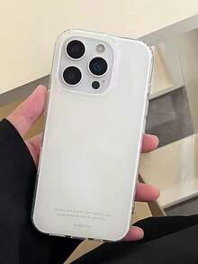 简约纯白英文文字手机壳，适用于 17 Pro Max、15 Pro、14、13，精致、女性化、清新、优雅、男女通用，最佳礼物之选 - 白色 - 查看 2