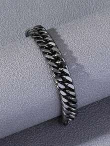 Men Minimalist Link Bracelet Fashion Punk Jewelry Gift For Men Popular - Gun Black - View 1