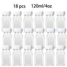 Bộ 6/1/2/5/18/30 chai nhựa đựng nước ép có nắp, chai mini dùng để bảo quản nước ép, sữa, đồ uống thể thao, gia vị, soda, sinh tố và cà phê. Chai nhựa đựng nước ép của chúng tôi là lựa chọn lý tưởng cho tủ lạnh, nhà bếp, cửa hàng nước ép, tiệc tùng, dã ngoại hoặc cắm trại. - trắng - Xem 28