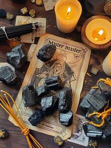 QYDCX Black Tourmaline Set, With Calming And Purifying Energy - Brazilian Black Tourmaline Crystals, For Reiki Healing, Protection And Safety - Black - View 2
