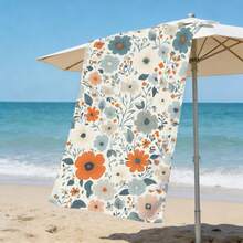 1pc Super Soft Floral Pattern Beach Towel, Suitable For Beach, Pool Party, Vacation - Beach & Pool Accessories - Style4 - View 7