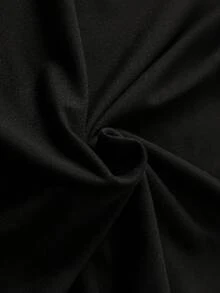 Áo thun nữ màu đen hở vai tay ngắn, chất liệu polyester, in hình rùa biển Malibu thời trang, vải co giãn, phù hợp mặc hàng ngày. - màu đen - Xem 6