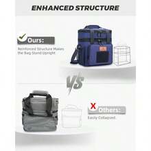 Expandable Lar Ical Lunch Box For Adul Dule Inted Lunch Bag With Houlder Trap Cooler Bag For Men Wen Work Outdoor  Trip Blue - 藍 - 查看 4
