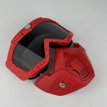 Motorcycle Riding Mask, Snow Goggles, Helmet Visor, Detachable, Unisex, , Wind And Sand Protection Helmet Face Shield - 黑灰(不含頭盔-單面罩) - 查看 4