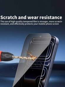 3 miếng dán màn hình cường lực chống nhìn trộm cho iPhone 17 Pro Max, chuẩn quân đội, độ cứng 9H, bảo vệ màn hình riêng tư, phù hợp với 17 Pro/17e/16 Pro Max/16 Pro/16 Plus/16/16e/15 Pro Max/15 Pro/15 Plus/15/14/13/12/11, dễ dàng lắp đặt, tương thích với ốp lưng điện thoại, cần thiết cho cuộc sống hàng ngày và sử dụng văn phòng. - màu đen - Xem 8