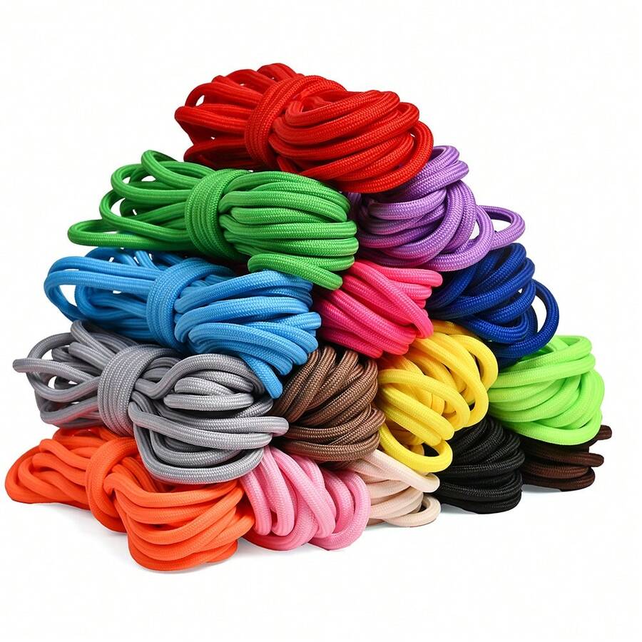 3/5mm Thick Polyester Braided Rope Solid Color Rope Suitable For Weaving Crafts Phone Lanyards, DIY Projects, Outdoor Camping, Pet Leashes