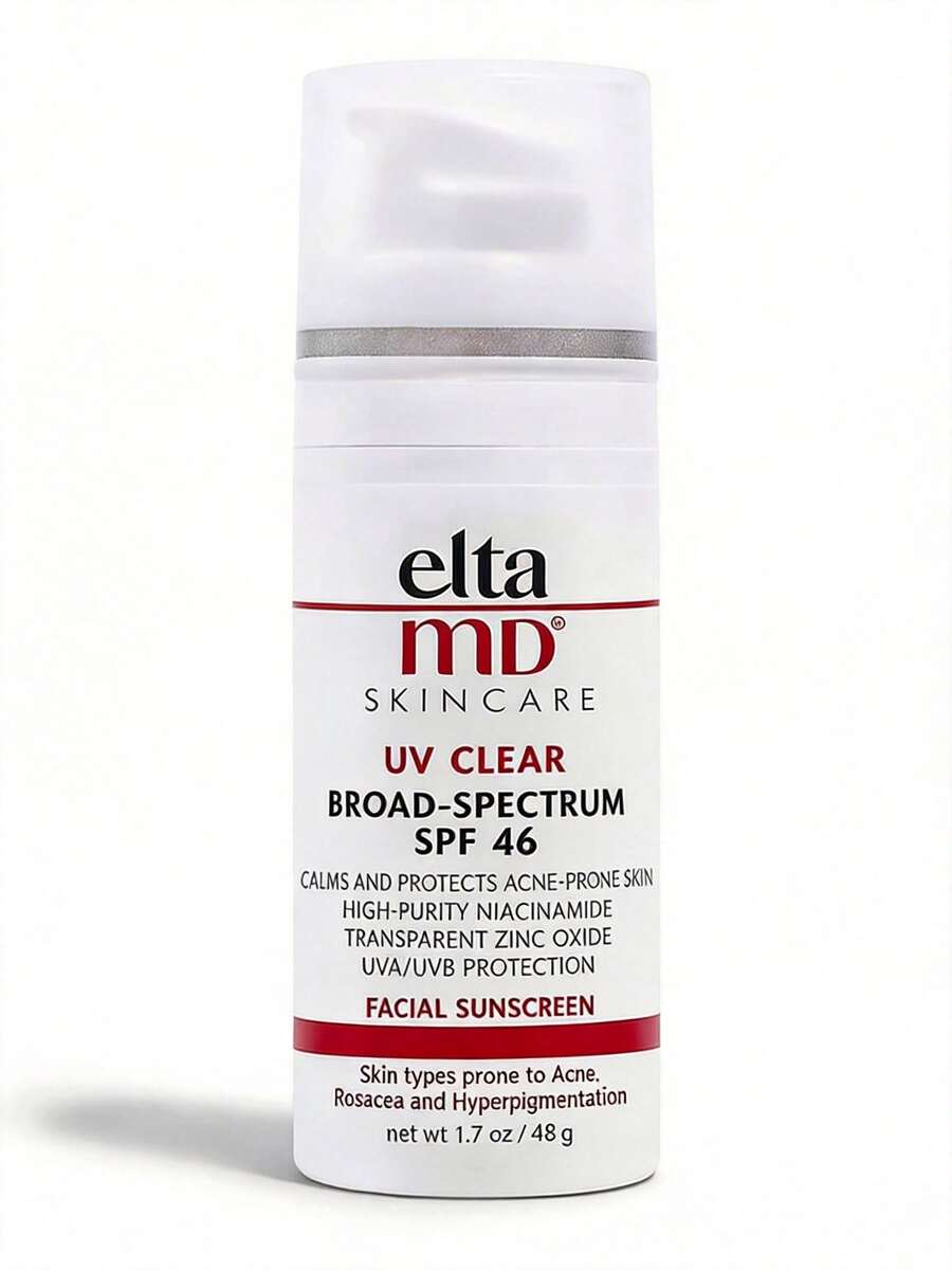 EltaMD UV Clear Facial Sunscreen SPF 46 1.7oz/48g Oil- Free With Zinc Oxide, Dermatologist Recommended Girlfriend Wife Mother Friend Boyfriend Husband Father Brother Birthday Graduation Party Travel Camping Outdoors School Campus Trip Festivals Anniversary Office Winter Christmas Special Occasions, Party - Multicolor - View 1