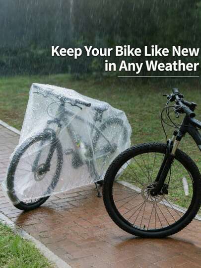 6/12/18/24/30 Pcs Universal Bicycle Cover, Suitable For Transparent And Durable Tires Of Mountain Bikes / Road Bikes, Dust-Proof, Sun-Proof, Protection Cover For Electric Bicycles, Water-Resistant, Durable And Long-Lasting.