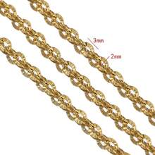 2m Stainless Steel Sunflower Chain, Cross Chain, Gold Embossed O-Shape Chain, Suitable For DIY Necklace, Bracelet, Jewelry Making - Chain - View 4