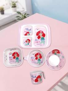 Disney 1件迪士尼卡通美人鱼粉色密胺餐具，适合家庭聚餐、生日派对，精致耐用，防摔。 - 彩色 - 查看 8