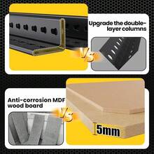 5-Tier Garage Shelving Heavy Duty 2000LBS Garage Shelves Adjustable Metal Shel - As Pic - View 4