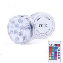1/2/4/6/10pcs Waterproof LED Lights, 16 Color Changing Underwater Lights With Remote Control, Suitable For Aquarium, Vase, Bathtub, Hot Tub, Halloween, Christmas, Swimming Pool And Party Decoration - White - View 14
