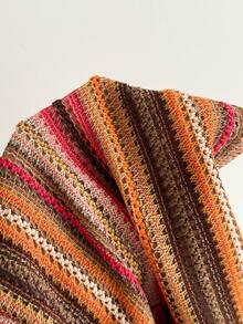 Quần short nữ kẻ sọc dáng rộng có dây rút - Nhiều màu - Xem 6