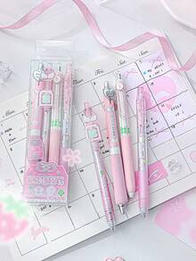 Omamori Scented Gel Pen Set, Minimalist Lucky Design, Quick Dry Black Ink 0.5mm Retractable Gel Pens, Smooth Writing Student Exam & Note Taking Stationery - Good Luck Series - View 12