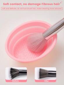 Bộ dụng cụ trang điểm 29 món bao gồm: 5 bông mút trang điểm + 10 bông phấn tam giác + 5 bông phấn mini dạng cushion + 5 bông phấn tròn + 1 băng đô cài tóc + 2 dây đeo bát đựng phấn + 1 dụng cụ vệ sinh cọ trang điểm. - Hồng - Xem 10
