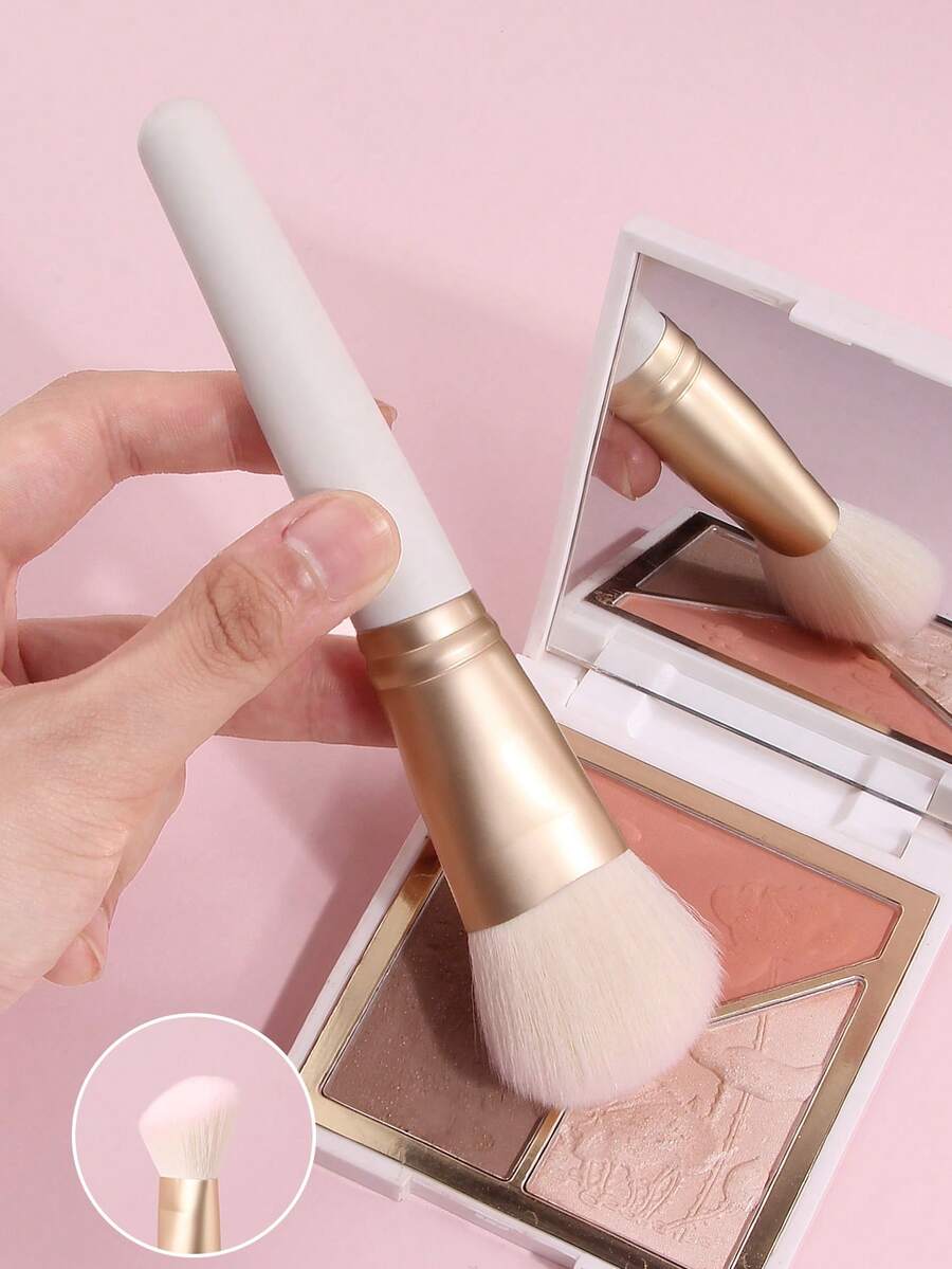 1Pc Slope Blush Brush, Soft Non-Shedding Multi-Function Makeup Brush For Cheek Contour, Portable Cosmetic Tool