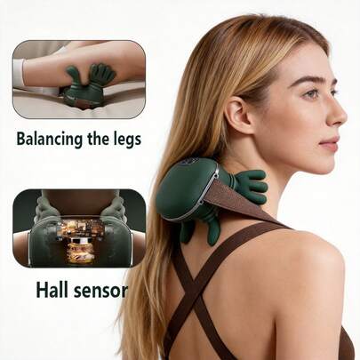 1 máy mát xa tay, vai và cổ mô phỏng sinh học 3D 2000mAh có thể sạc lại, máy mát xa cầm tay tích hợp massage điện tử vùng cổ và tay, máy mát xa chuyên nghiệp.