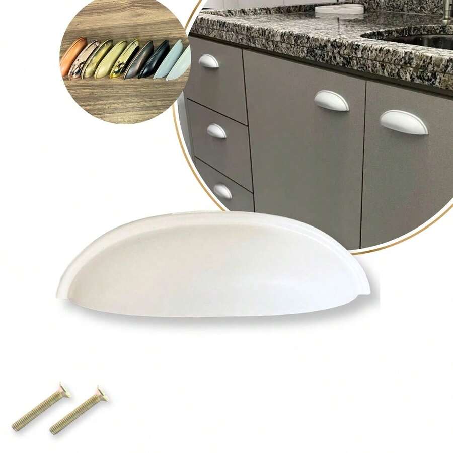 Puxador de Gavetas Móveis Armários Guarda Roupas Portas Cozinha Banheiro Metal Concha