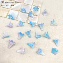 Estilo antiguo de acrílico de dos colores pequeño material de horquilla de joyería de pendiente de bolso de material de fábrica al por mayor de la gloria de la mañana DIY - Multicolor - Ver 23