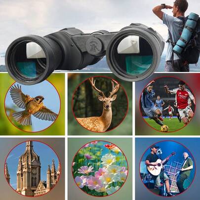 1PC High Definition Telescope Binoculars, High Power Telescope Coordinate High Definition Binoculars, Suitable For Outdoor Camping And Hiking, Suitable For Long-Distance Observation In Astronomy, Bird Watching, And Surveillance - Compatible With Smartphones/Tablets/Cameras Tripod - Suitable For Adults And Professionals - Handheld Fixed-Power Telescope For Outdoor Use, Equipped With Center Focusing System