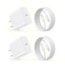 30W充电器套装，包含30W快充适配器和200厘米高效数据同步快充线，兼容 14/13/12/11 Pro Plus/XS/XR/8/7/9系列墙充套装 - 美規A型插(110-127V) - 查看 11