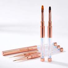 Bộ 5 cọ vẽ móng nghệ thuật, bao gồm cọ kẻ viền, cọ vẽ màu, cọ vẽ gel, cọ tạo hiệu ứng chuyển màu, cọ nối móng, cọ vẽ cánh hoa, cọ vẽ hoa lá, dụng cụ vẽ móng nghệ thuật. - gừng - Xem 5