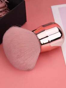 1 pieza Brocha de maquillaje base con cabeza grande de hongo, brocha suave para polvos, color rosa - Rosa - Ver 1