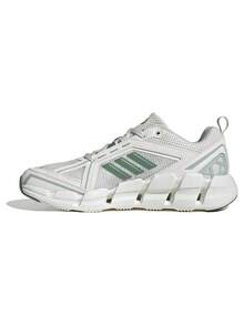 Adidas 男女新款透氣網麵慢跑休閒運動跑步鞋 - 灰色/綠色 - 查看 1
