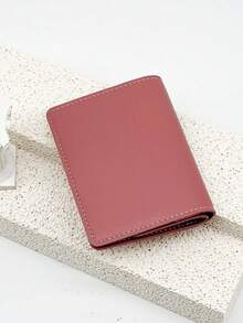 HOVI'S Fashion Ultra-Thin Simple Red Card Holder Daily Travel Portable Multifunctional Mini Card Wallet Coin Purse - Red - View 4
