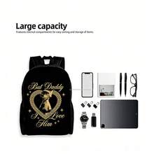 Nick Wilde Fashion  Large Capacity Backpack With Adjustable Shoulder Strap, Simple Casual Backpack Ideal For Daily Use, Travel & Gifts - 黑色 - 查看 5