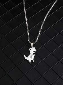 Dây chuyền mặt hình khủng long khắc logo chữ theo yêu cầu, dây chuyền phong cách đường phố unisex, dây chuyền mặt hình khủng long hoạt hình dễ thương, phụ kiện dây chuyền dài tối giản cá nhân hóa, dây chuyền mặt hình khủng long dài phong cách hip-hop đường phố dành cho cặp đôi. - Nhiều màu - Xem 11