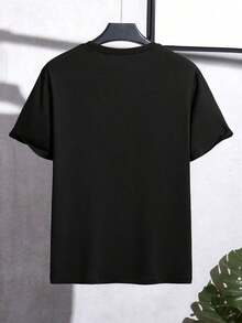 Camiseta unisex.Para hombres.Manga corta.Camisa T de manga corta.Ropa de primavera.Ropa de verano.Prenda de vestir.Prenda superior.Ancho.Silueta grande.Diseño con estampado.Regalo.Regalo.Estilo street.Primavera.Verano.Otoño.Invierno.Para hombres. - Blanco y Negro - Ver 2