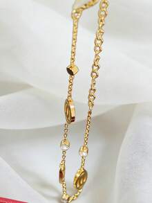1 Cặp vòng tay dây xích đính đá Zirconia thanh lịch, trang sức đa năng dùng hàng ngày. - Vòng tay hình thẻ bài - Xem 1