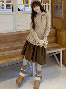 Women Tops - Polka Dot Top - View 5